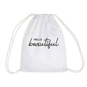 Hello beautiful - Drawstring Bag - white - Front