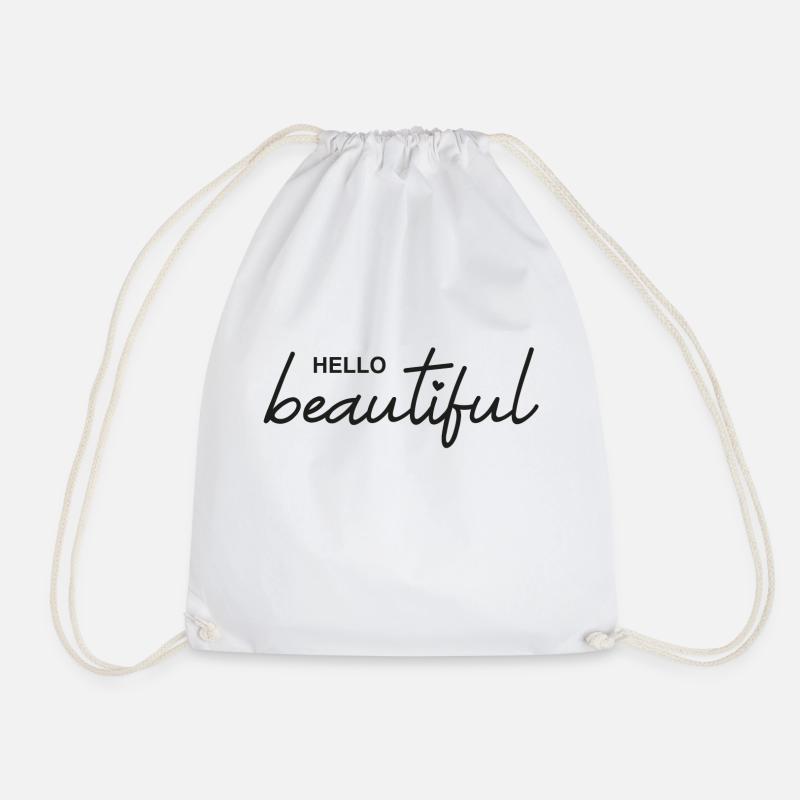 Hello beautiful - Turnbeutel - Weiß