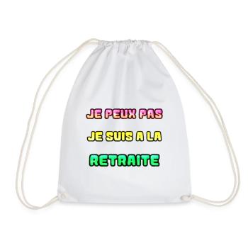 RETRAITE. RETRAITE. RETRAITEE. RETRAITE - Sac de sport léger - blanc - Devant
