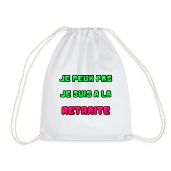 RETRAITE. RETRAITE. RETRAITEE. SENIOR. MAMIE. PAPY - Sac de sport léger - blanc - Devant