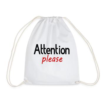 Attention s’il vous plaît - Sac de sport léger - blanc - Devant