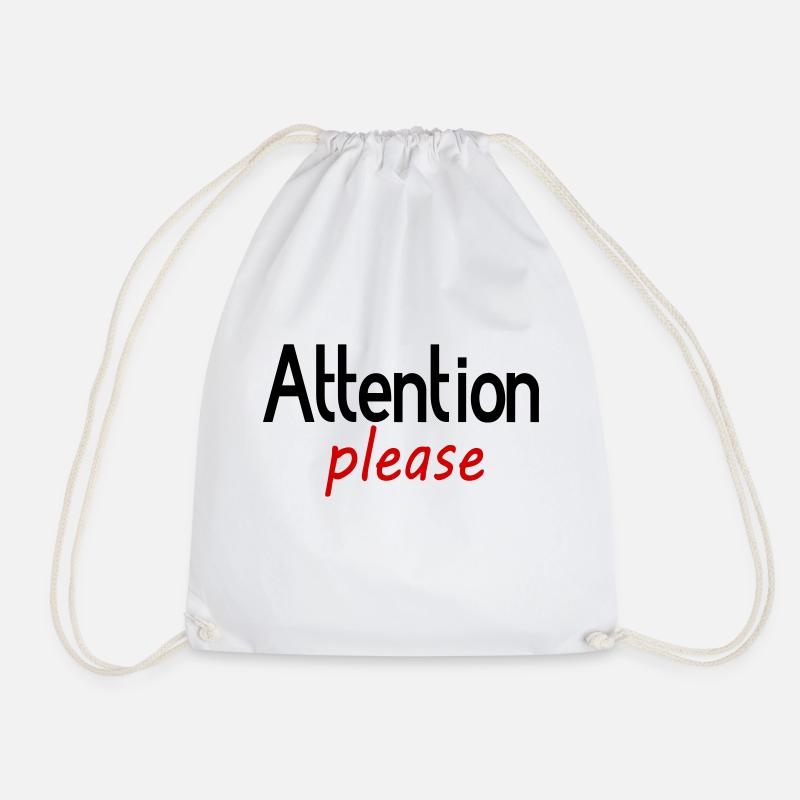 Attention please - Turnbeutel - Weiß