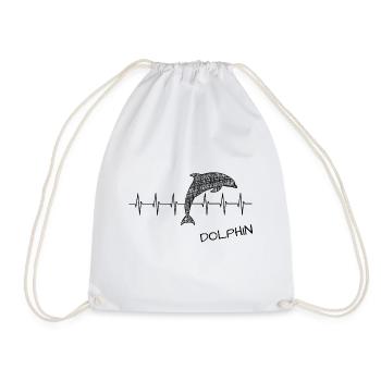 Dolphin Delfin - Turnbeutel - Weiß - Vorne