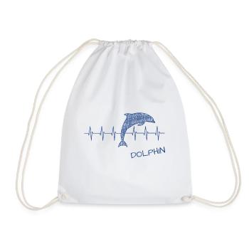 Dolphin Delfin - Turnbeutel - Weiß - Vorne