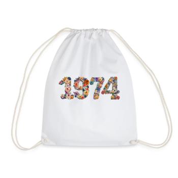 50e anniversaire vintage rétro Né en 1973 Anniversaire - Sac de sport léger - blanc - Devant
