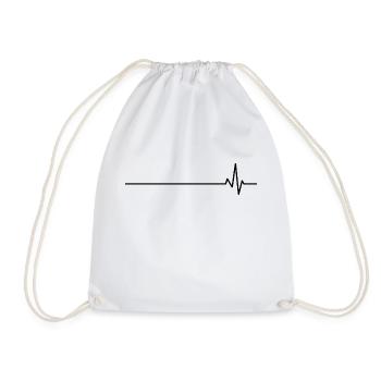 Mountain in the heartbeat - Drawstring Bag - white - Front