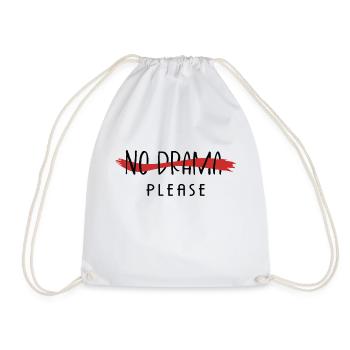 No Drama Please - Drawstring Bag - white - Front