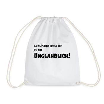 Unglaublich - Turnbeutel - Weiß - Vorne