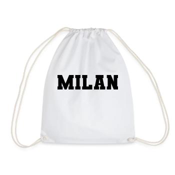 Name - Milan - Drawstring Bag - white - Front