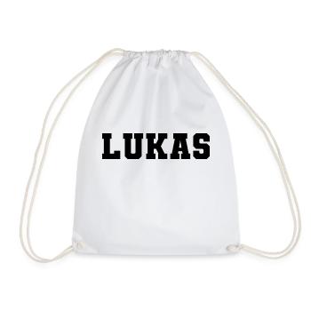 Nom - Lukas - Sac de sport léger - blanc - Devant