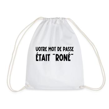 votre mot de passe était roné - Sac de sport léger - blanc - Devant