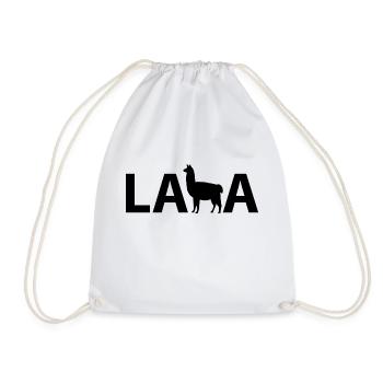 Lama - Silhouette - Turnbeutel - Weiß - Vorne