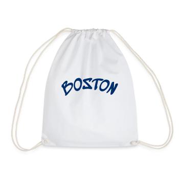 Boston - Massachusetts - USA - America - Drawstring Bag - white - Front
