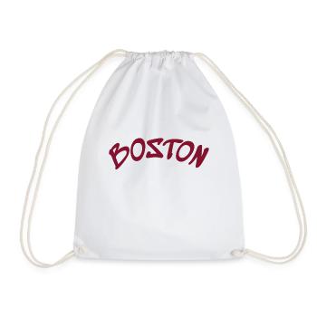 Boston - Massachusetts - USA - America - Drawstring Bag - white - Front