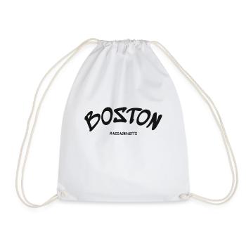 Boston - Massachusetts - USA - America - Drawstring Bag - white - Front