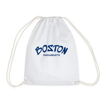 Boston - Massachusetts - USA - America - Drawstring Bag - white - Front