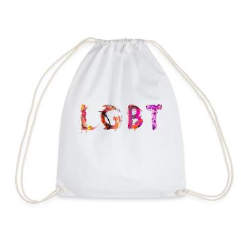 LGBT - Drawstring Bag - white - Front