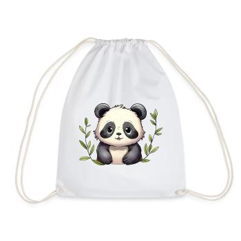 Red panda - Drawstring Bag - white - Front