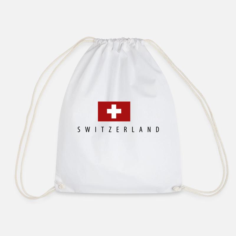 Schweiz - Land und Leute - Turnbeutel - Weiß