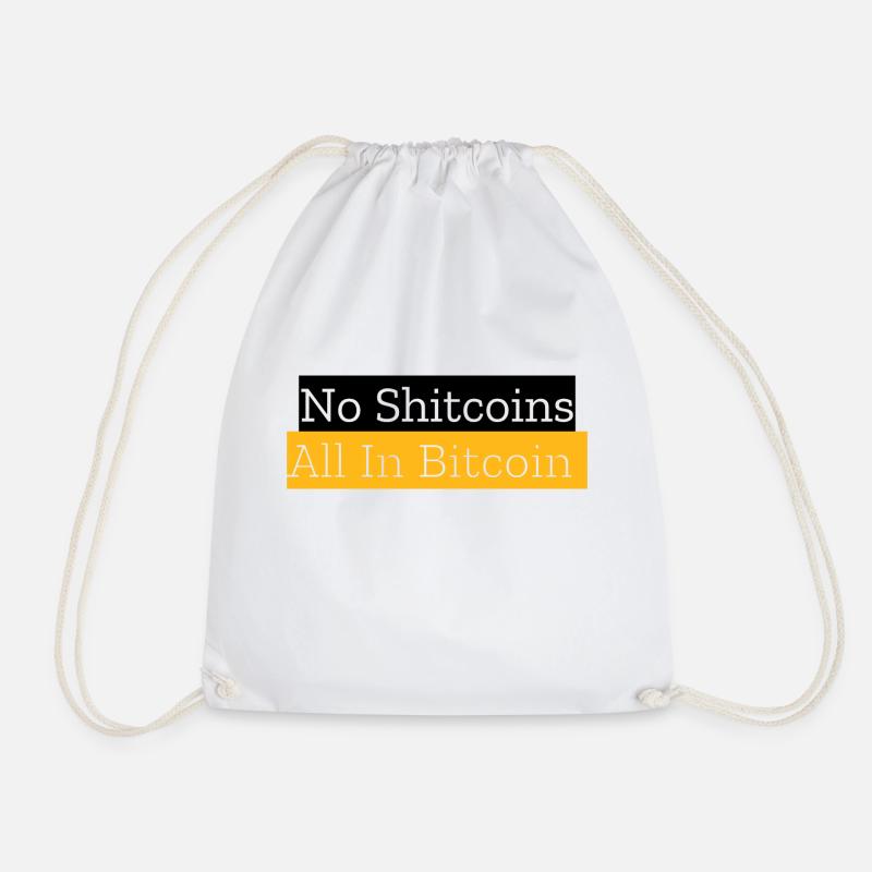No Shitcoins All In Bitcoin - Turnbeutel - Weiß