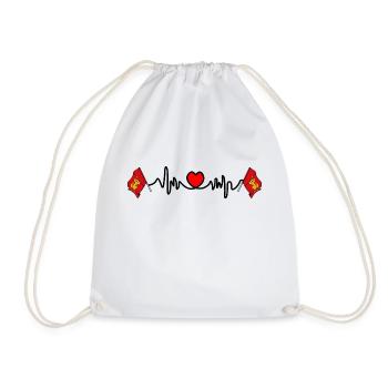Heart rate cardio for Aquitaine - Drawstring Bag - white - Front