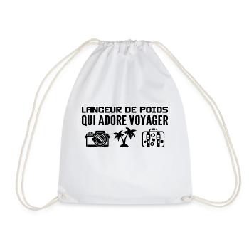 Voyageurs & Lanceurs de poids : Passion & Sport - Sac de sport léger - blanc - Devant
