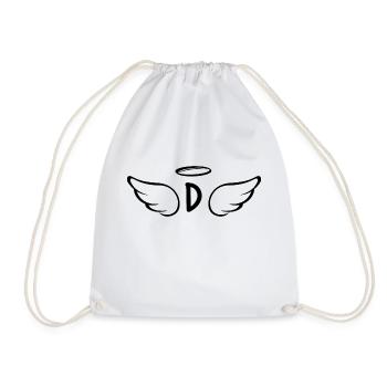 Angel Wings Letter - Drawstring Bag - white - Front