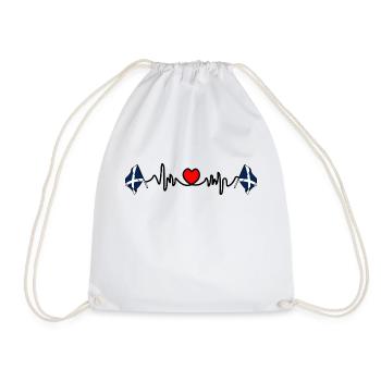 Heart rate cardio for Tenerife Island - Drawstring Bag - white - Front