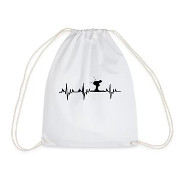 Skiing Ski motif for skiers Skiers - Drawstring Bag - white - Front