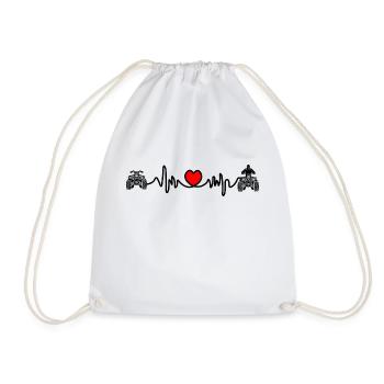 Fréquence cardiaque ou cardiogramme en quad - Sac de sport léger - blanc - Devant