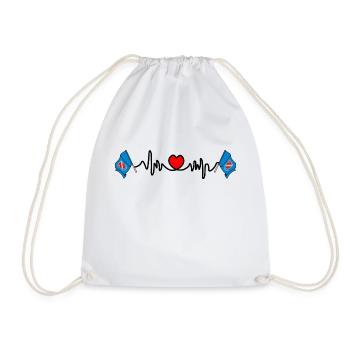 Heart rate cardio for Molise Italy - Drawstring Bag - white - Front