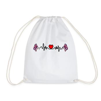 Heart rate cardio for Hawaii - Drawstring Bag - white - Front