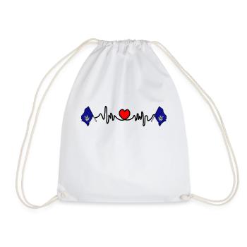 Cardio de fréquence cardiaque pour le Maine - Sac de sport léger - blanc - Devant