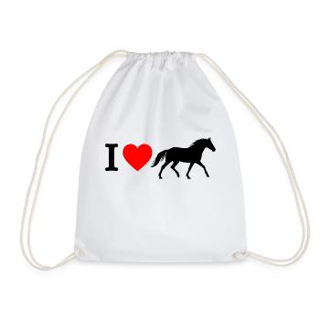 J’aime l’autocollant islandais - Sac de sport léger - blanc - Devant
