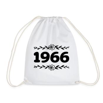 1966 Jahrgang 1966 Retro 1966 Jubiläum 1966 - Turnbeutel - Weiß - Vorne