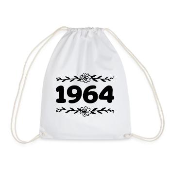 1964 Vintage 1964 Retro 1964 Anniversary 1964 - Drawstring Bag - white - Front