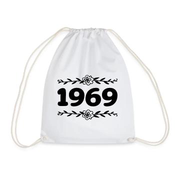 1969 Jahrgang 1969 Retro 1969 Jubiläum 1969 - Turnbeutel - Weiß - Vorne