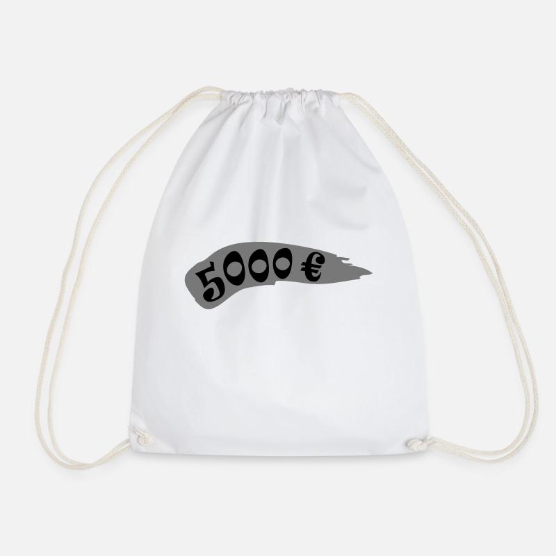 5.000 euro icon - Drawstring Bag - white