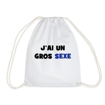 J'ai un GROS sexe :) - Sac de sport léger - blanc - Devant