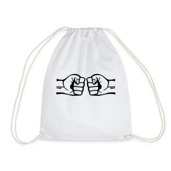 true_friends_f1 - Drawstring Bag - white - Front