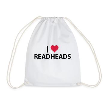 i_love_redheads - Sac de sport léger - blanc - Devant