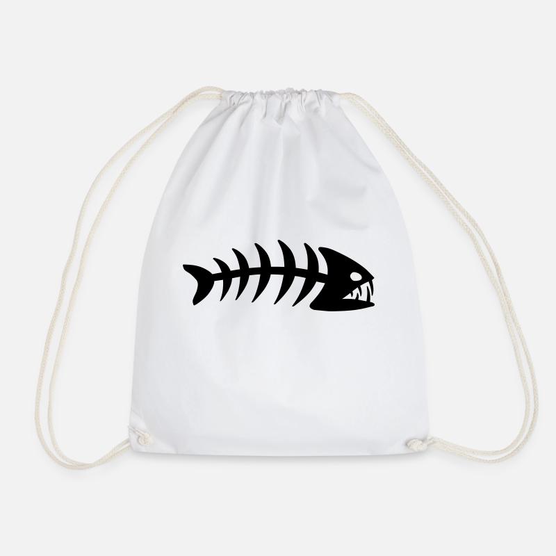 Fish Bone Piranha - Sac de sport léger - blanc