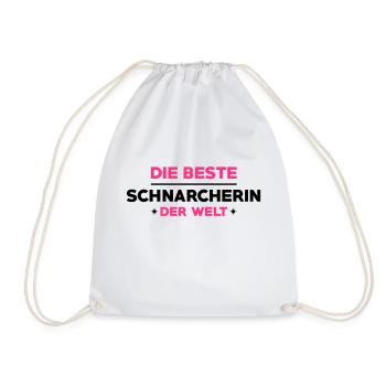 Schnarcher Schnarcherin Schnarchen Schlaf Humor - Turnbeutel - Weiß - Vorne