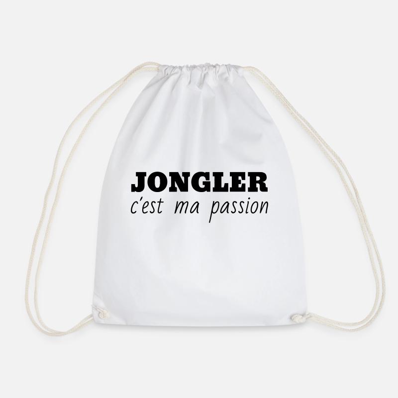 Jongleur / Jonglieren / Jongleurin / Zirkus - Turnbeutel - Weiß