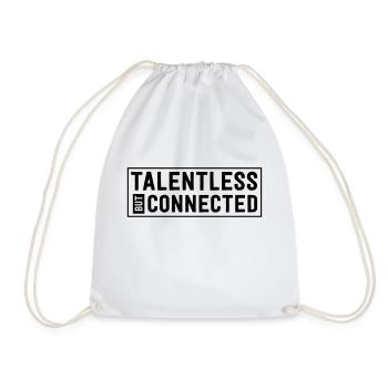 Talentless But Connected - Drawstring Bag - white - Front