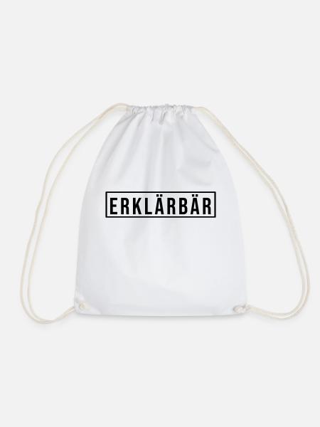 Erklärbär - Turnbeutel - Weiß