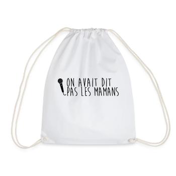 Pas les mamans - Sac de sport léger - blanc - Devant
