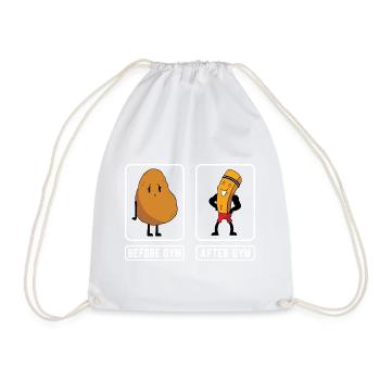 Before Gym After Gym, Gym, Fitness - Sac de sport léger - blanc - Devant