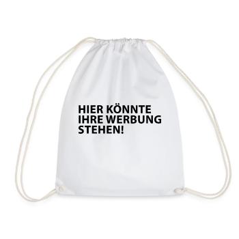 Hier könnte Ihre Werbung Stehen! - Turnbeutel - Weiß - Vorne