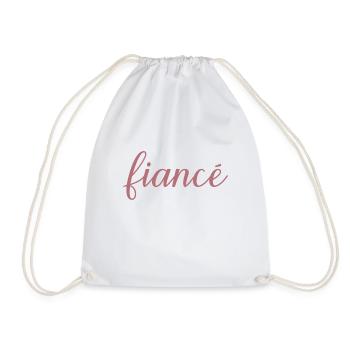 Fiancé Matching Engagement Gift Groom’s Mariage du marié - Sac de sport léger - blanc - Devant